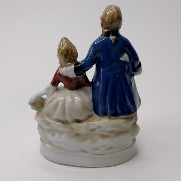Occupied Japan Figurine 18th Century Man & Woman Hand Painted 1945-1952 VTG - Picture 4 of 10